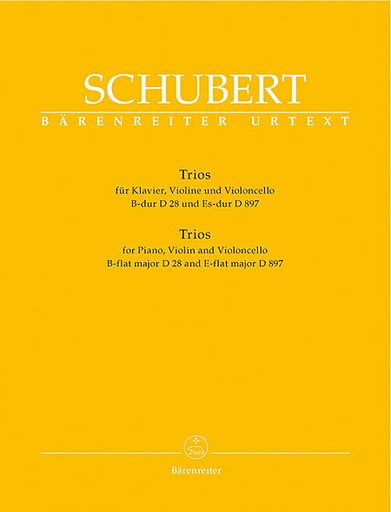 Schubert, F.: Piano Trios in B, D28 and Eb-D897 Op. post.148 (piano, violin, cello) Barenreiter