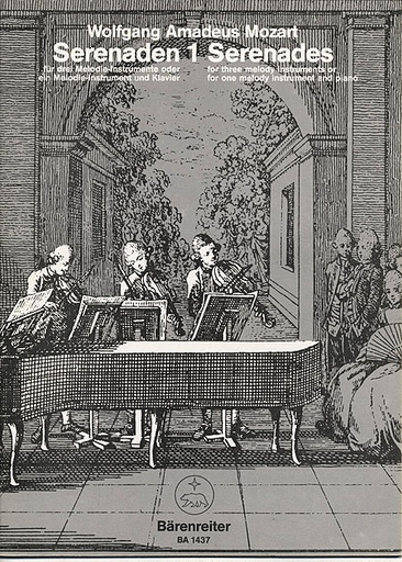 Mozart, W.A.: Serenades Vol. 1 in C major, KV 439b/1 (for three melody instruments or for one melody instrument and piano), Barenreiter