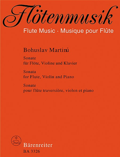 Martinu, Bohuslav: Sonata for Flute, Violin & Piano