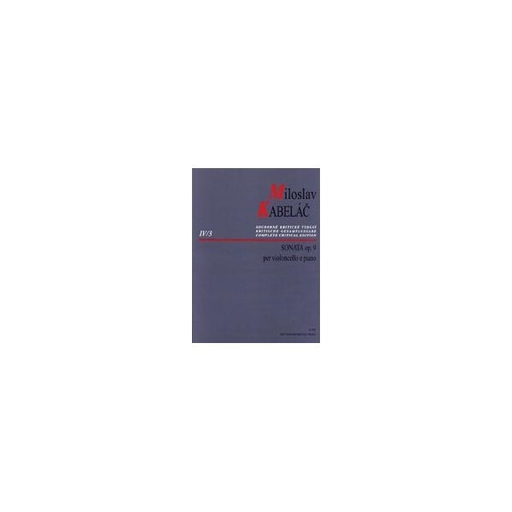 Kabelac, Miloslav: Sonate op. 9 (fur Violoncello and Piano) Barenreiter
