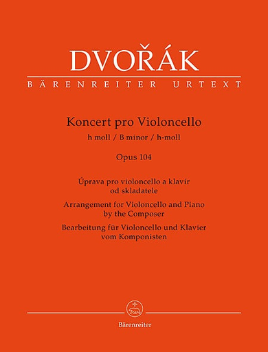 Dvorak, Antonin (Del Mar): Cello Concerto in B minor Op. 104 Barenreiter Urtext