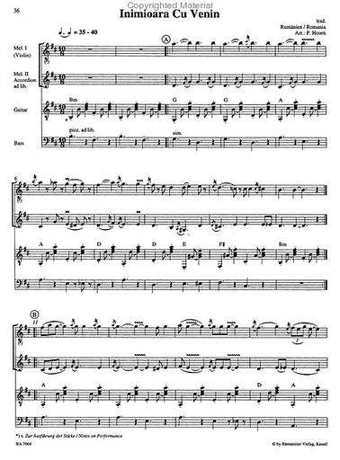 Hoorn, Paul: ComboCom Djelem (piano, 2 violins, 2 clarinets, cello) Barenreiter