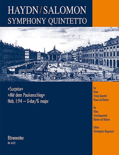 Haydn, F.J. (Hogwood): Surprise Symphony (flute, 2 violins, cello, piano) Barenreiter
