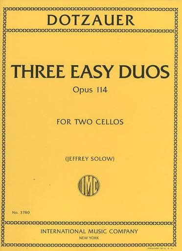 Dotzauer (Solow): Three easy duos, op114 (cello) IMC