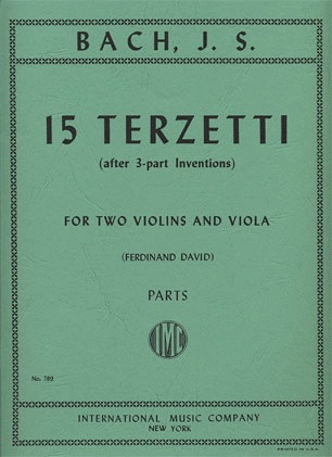 Bach (David): 15 Terzetti - after 3-part Inventions (2 violins & viola)