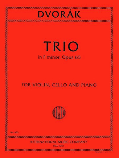 Dvorak, Antonin: Piano Trio in f minor Op.65 (violin, Cello, Piano)