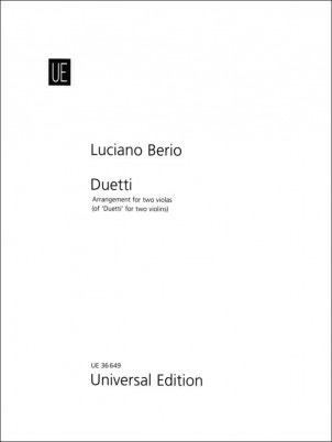 Berio: Duetti (two violas) UE