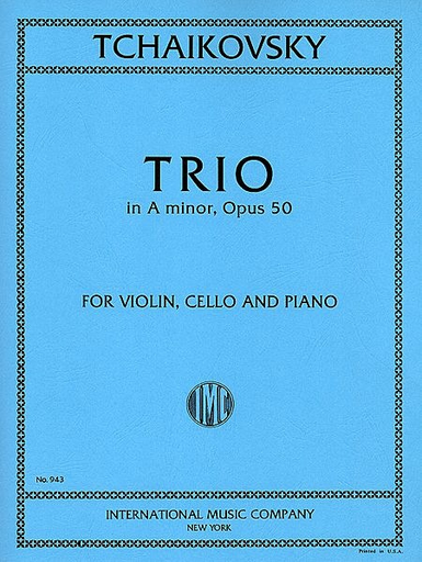 Tchaikovsky: Piano Trio in A minor, Op.50 (violin, cello, & piano)