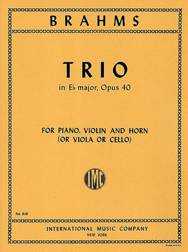 Brahms, J.: Trio in Eb Op.40 (Piano, Violin, Viola) (piano, violin, horn)