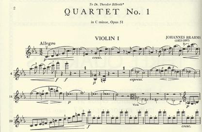 Brahms, Johannes: Three Quartets Op.51 No.1-2, Op.67 No.3 (string quartet)