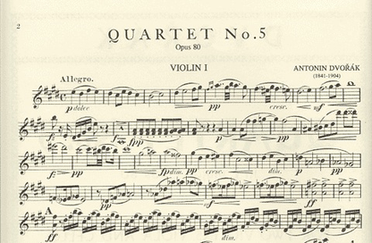 Dvorak, Antonin: String Quartet Op. 80 No. 5 in E major