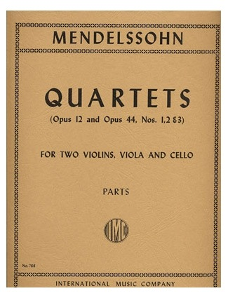 Mendelssohn: Quartets-Op.12, Op.44 No.1-3 (string quartet) IMC