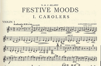 Glazunov, Lyadov, Rimsky-Korsakov: Festive Moods-Jour de Fete (string quartet)