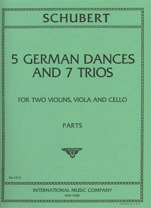 Schubert, F.: 5 German Dances and 7 Trios Op.90 for string quartet (parts)