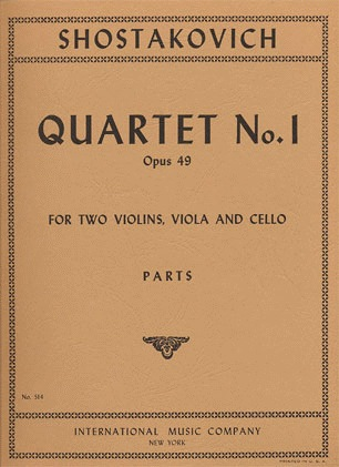 Shostakovich, Dmitri: String Quartet No.1 Op.49  (set of parts)