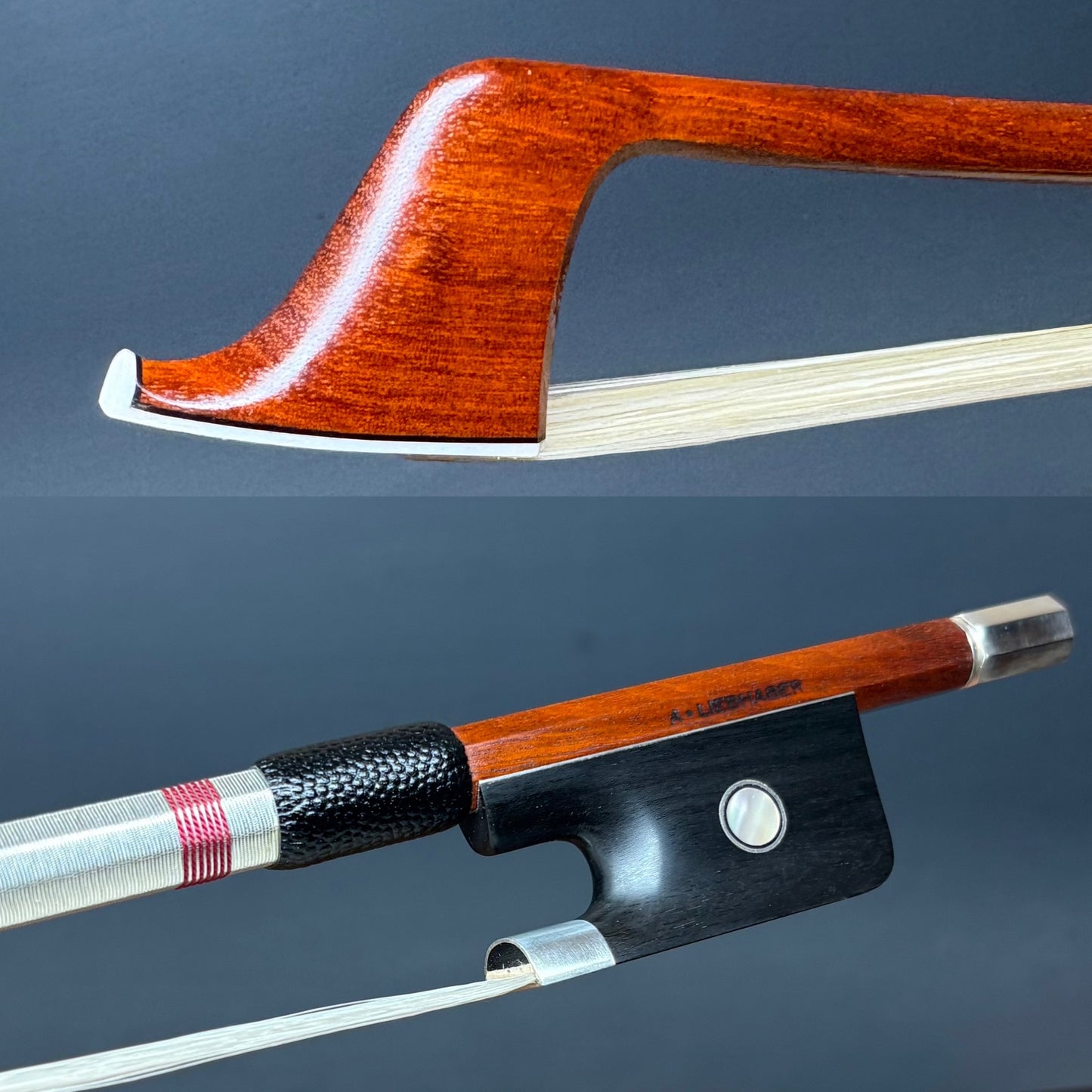 A • LIEBHABER cello bow, silver-mounted, 80.1g, San Diego, California | Metzler Violins