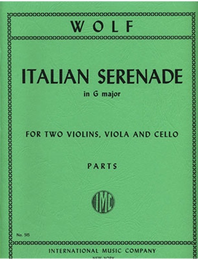 Wolf, Hugo: Italian Serenade in G major (string quartet) set of parts