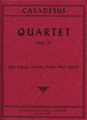 Casadesus, Robert: Quartet Op.30 (violin, viola, cello, piano)