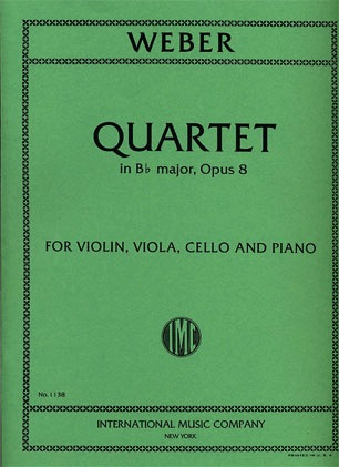 Weber, Carl Maria von: Piano Quartet in Bb major Op.8 (violin, viola, cello, piano)