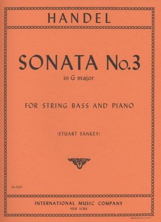 Handel, G.F. (Sankey): Sonata #3 Op.1 #6 in F major (bass & piano)