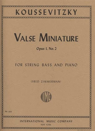 Koussevitzky, Serge: Valse Miniature Op.1 #2 (bass & piano) IMC
