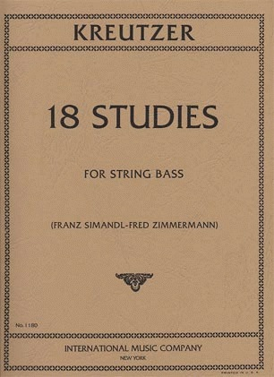 Kreutzer, R. (Simandl-Zimmerman): 18 Studies (bass)