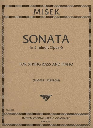 Misek: Sonata in E minor, Op.6 for (bass, piano) IMC
