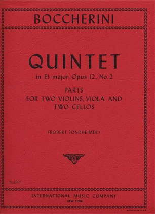 Boccherini, Luigi: Quintet in Eb major, Op.12 No.2 (2 violins, viola, 2 cellos)