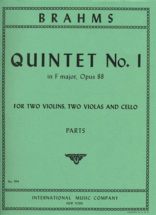 Brahms: Quintet Op.88 No.1 (2 violins, 2 violas, cello)