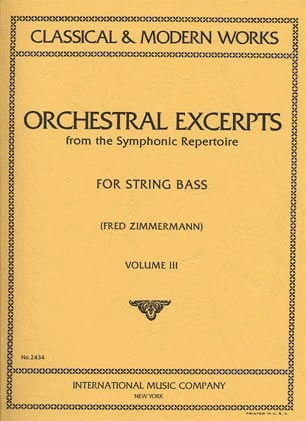Zimmerman, Fred: Orchestral Excerpts Vol.3 (bass) IMC