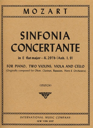 Mozart, W.A.: Sinfonia Concertante in Eb K297b (piano, 2 violins, viola, cello)