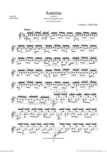 Albeniz, Isaac: Asturias: Leyenda from Suite espagnola for Solo Violin