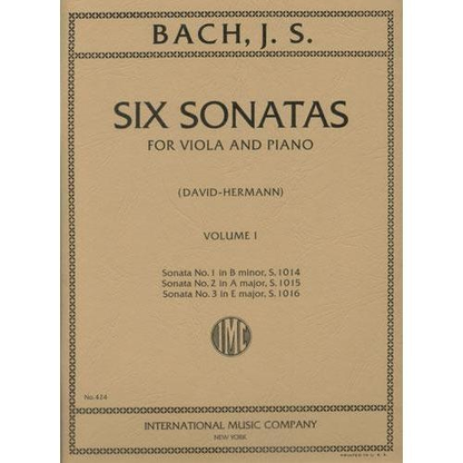 Bach, J.S.: 6 Sonatas Vol.1 #1-3 (viola & piano)