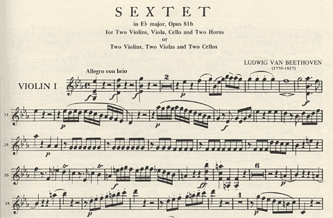 Beethoven, L.van: Sextet Op. 81b (2 violins, 2 violas, 2 cellos)