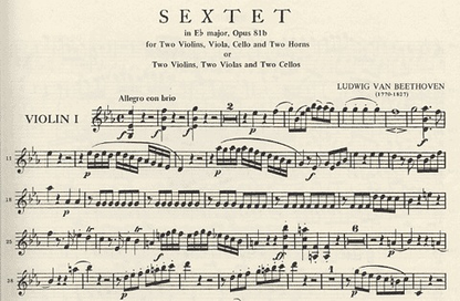 Beethoven, L.van: Sextet Op. 81b (2 violins, 2 violas, 2 cellos)