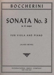 Boccherini, Luigi (Alard): Sonata #3 in g (viola & piano)