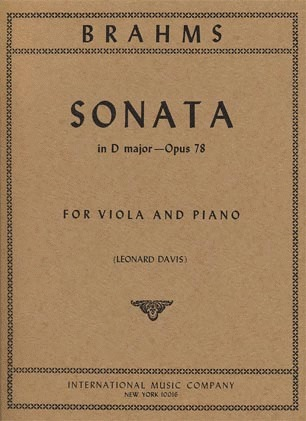 Brahms, J.: Sonata in D Major, Op.78 (viola, and piano) IMC