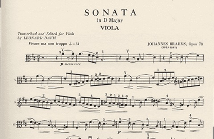 Brahms, J.: Sonata in D Major, Op.78 (viola, and piano) IMC