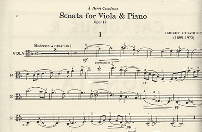 Casadesus, Robert: Sonata Op.12 (viola & piano)