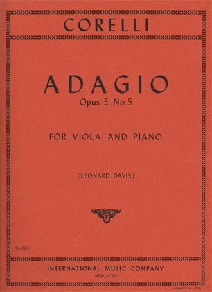 Corelli, Arcangelo: Adagio Op.5 #5 (viola & piano)