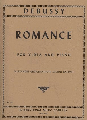 Debussy, Claude: Romance (viola & piano)