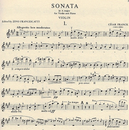 Franck, C. (Francescatti/Casadesus): Sonata in A Major (violin & piano) IMC