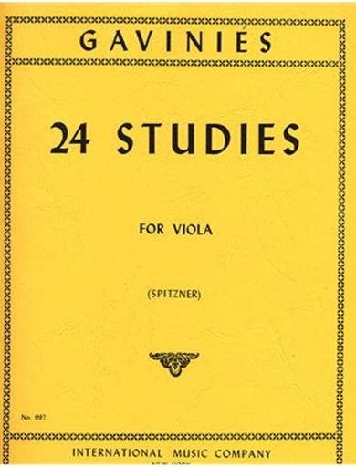 Gavinies, Pierre: 24 Studies for Viola