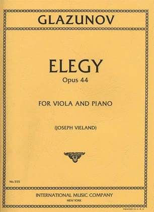 Glazunov, Alexander: Elegy Op.44 (viola & piano)