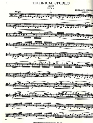 Hermann, F.: Technical Studies Op.22 (viola)
