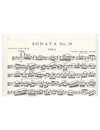 Handel, G.F.: Sonata No.10 in G minor (viola & piano) POD