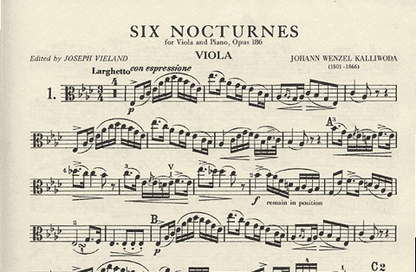 Kalliwoda, J.W.: 6 Nocturnes Op.186 (viola & piano)