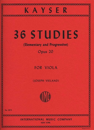 Kayser, H.E.: 36 Studies, Op.20 (viola)