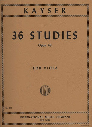 Kayser, H.E.: 36 Studies, Op.43 (viola)