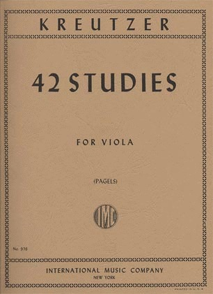 Kreutzer, Rodolph (Pagel): 42 Studies for Viola